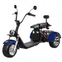Elscooter Trehjuling - Blå 2000W Elscooter Trehjuling - Blå 2000W