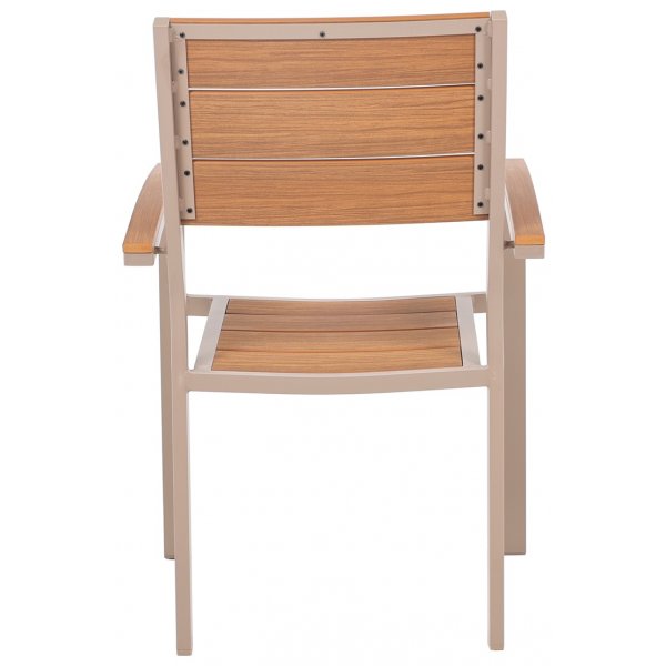 Lenestol med armlener Beige - Las Vegas