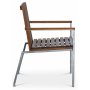 Alva spisegruppebord inkl. 6 stoler - Teak / Galvanisert stl