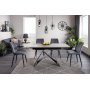 Westin spisebord 120-160 cm - Hvit/svart Westin spisebord 120-160 cm - Hvit/svart