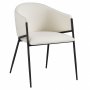 1 Spisestol Beige/Grå med Svarte Ben - Stacey