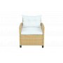 Utend�rs sofagruppe med divan og lenestol | Loungegruppe i kunstrotting | Beige