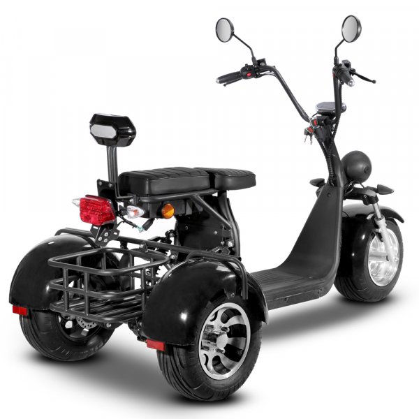 Elscooter Trehjulssykkel - Svart 2000W Elscooter Trehjulssykkel - Svart 2000W