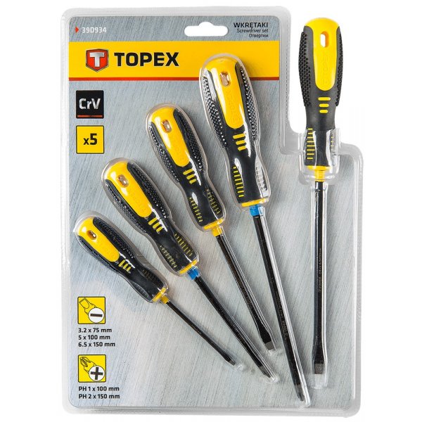 Skrutrekkersett, 5 deler