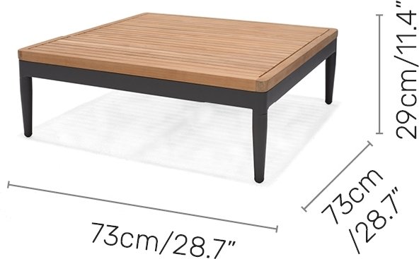 Livsstil Hage Topaz salonggruppe med divan - Grå/teak Livsstil Hage Topaz salonggruppe med divan - Grå/teak
