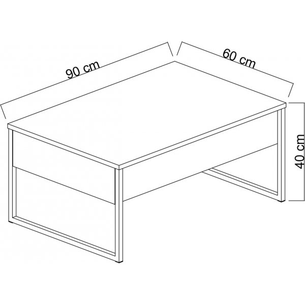 Lux sofabord 90 x 60 cm - Hvit/gull Lux sofabord 90 x 60 cm - Hvit/gull
