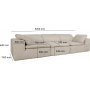 Kordfl�yelssofa 320 cm Beige