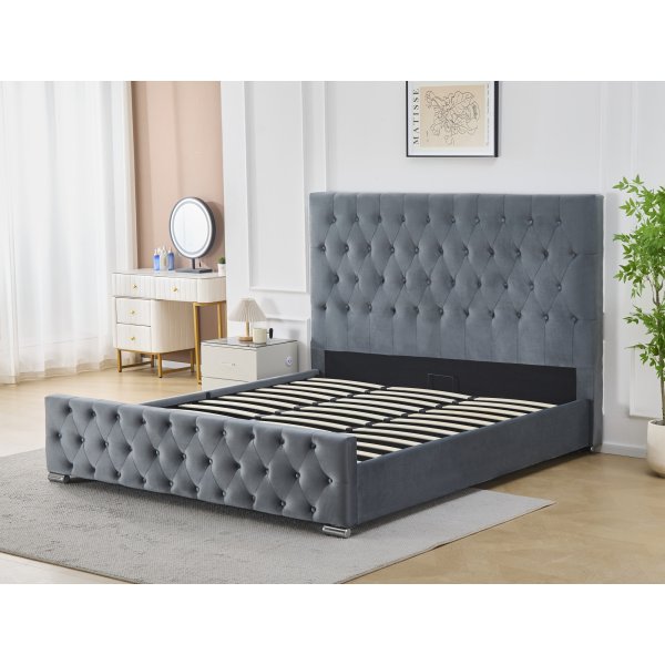 Sengeramme med hodegavl 180 x 200 cm - Gr�