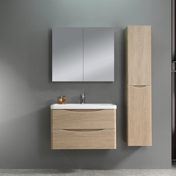 Baderomsmbler Barcelona 80 cm - Imitert tre