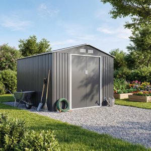 Lagerplass i metallplater p� 8,92 m� - Ventilert garasje i metallplater med skyved�rer