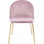 1 Rosa stol med gullbein - Plaza