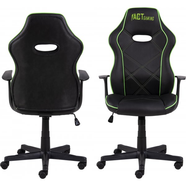 Vayne svart gamingstol med grønne detaljer Vayne svart gamingstol med grønne detaljer
