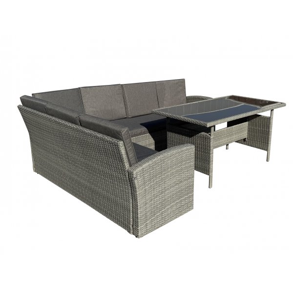 Utendrs sofagruppe hyre - Gr syntetisk rotting