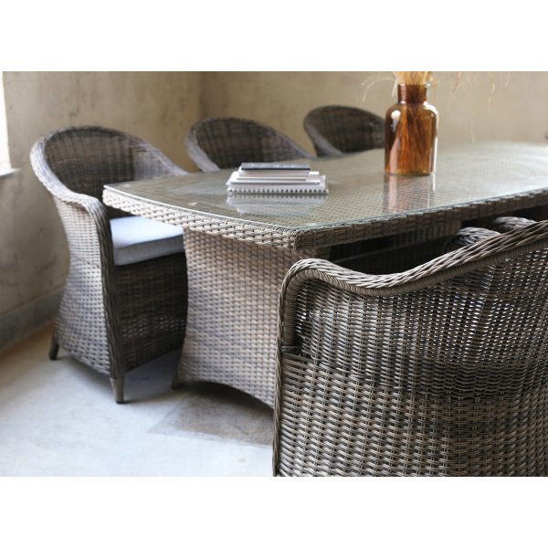 Matgruppe Sienna: Spisebord inkludert 6 stk. Mercury lenestoler Matgruppe Sienna: Spisebord inkludert 6 stk. Mercury lenestoler