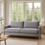 Nordisk sofa 3-seter 219 cm - Gr�beige imitert skinn