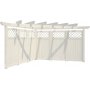 Modular Garden Hjrnepergola 4,2m med planker - Hvitlakkert