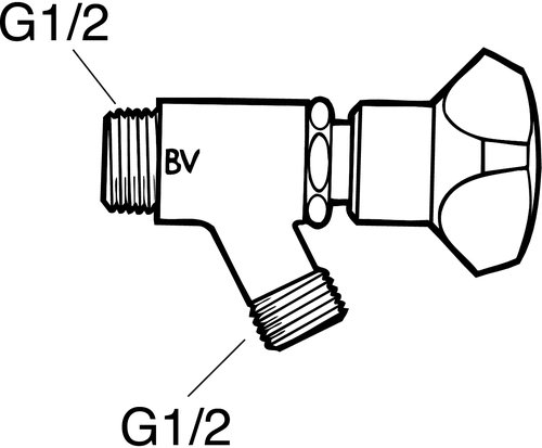 Gustavsberg Kranventil med tilbakeslagsventil, matt krom