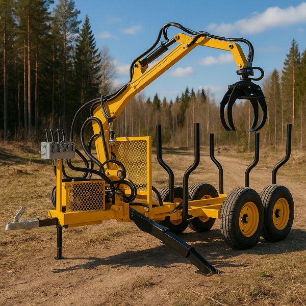 Tmmertilhenger med lftekran - Maks lftekapasitet 300 kg
