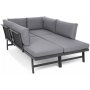 Modulsofa Porto med bord - Gr/mrkegr