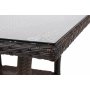 Spisegruppe Sumba bord + 4 stoler - Brun melert