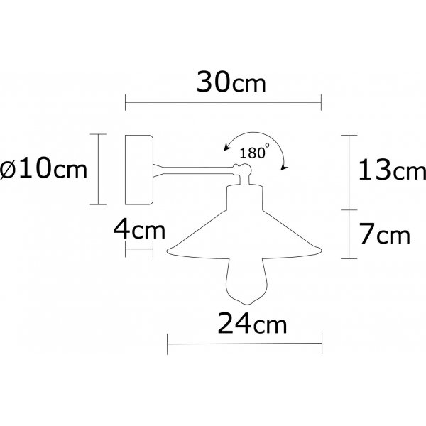 Magnat vegglampe N-620 - Sort/eik