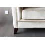 Lenestol i chesterfield beige fl�yel - Milton