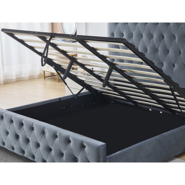 Sengeramme med hodegavl 180 x 200 cm - Gr�