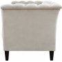 Lenestol i chesterfield beige fl�yel - Milton
