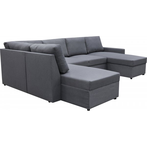 Sovesofa U-formet mørkegrå - Dream Sovesofa U-formet mørkegrå - Dream