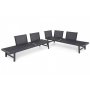 Modulsofa Porto med bord - Gr/mrkegr