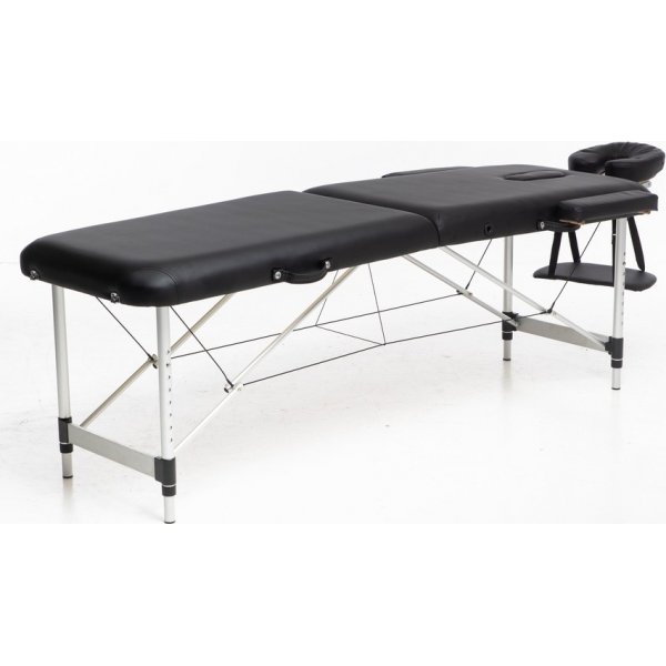 Massasjebord med metallben - 2 soner - Svart
