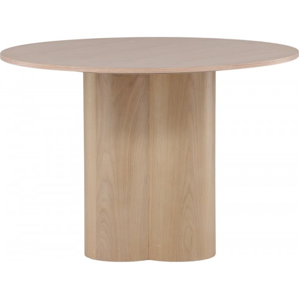 Spisebord rundt 110 cm hvitvasket - Olivia Spisebord rundt 110 cm hvitvasket - Olivia