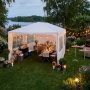 1 Partytelt 3×6 m med vegger | Hvitt