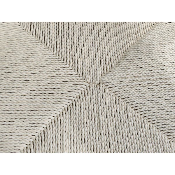 Stilig utestol i eikefinish med tau - Bella