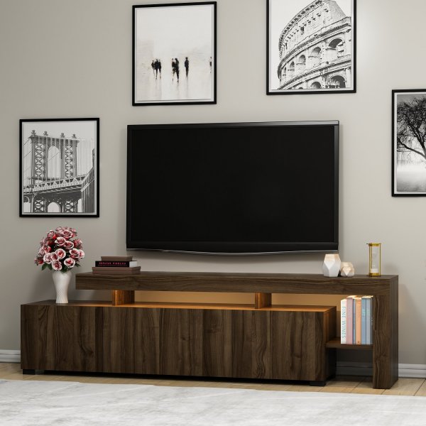 TV-stativ Beliz 192 cm - Valnøtt TV-stativ Beliz 192 cm - Valnøtt