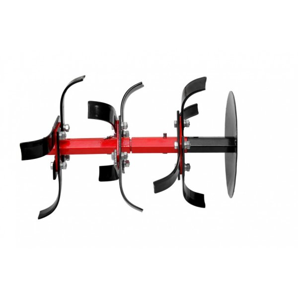 Bensindrevet jordfreser med mange tilbeh�r