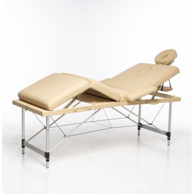 Massasjebord med metallben - 4 soner - Beige