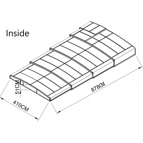 Tak til basseng - 4x8 m Tak til basseng - 4x8 m