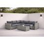 Loungegruppe gr� hj�rnesofa i kunstrotting - Amazon