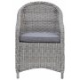 Utend�rs lenestol med pute, syntetisk rotting, gr� - Mercury