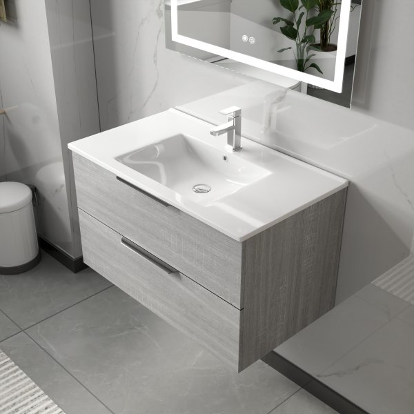 Baderomsmøbler London 90 cm - Betonggrå Baderomsmøbler London 90 cm - Betonggrå