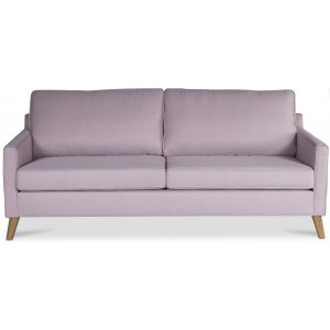 Sofa 2-seter 164 cm bred rosa med eik Sofa 2-seter 164 cm bred rosa med eik
