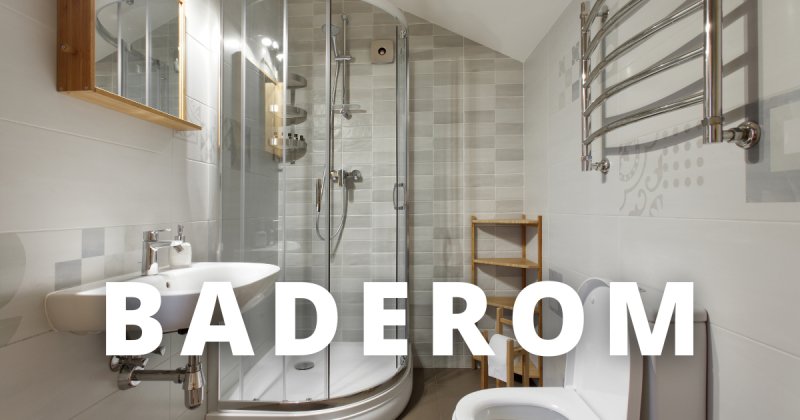 Alt til badet.