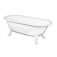 Gustavsberg 6316 frontløst badekar med føtter, Perfect White Gustavsberg 6316 frontløst badekar med føtter, Perfect White