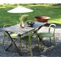 Spisegruppe Scottsdale: 150 cm grtt trebord inkludert 4 stk Nordan stablebare stoler