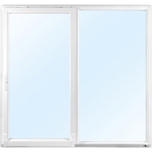 2-delt skyvedr i 3-lags glass - Helglassert - PVC - U-verdi 0,96