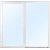 2-delt skyvedør i 3-lags glass - Helglassert - PVC - U-verdi 0,96 2-delt skyvedør i 3-lags glass - Helglassert - PVC - U-verdi 0,96