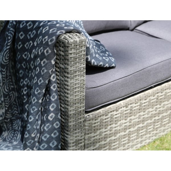 Ingelstorp hjørnesofa med fotskammel - Grå kunstrotting Ingelstorp hjørnesofa med fotskammel - Grå kunstrotting