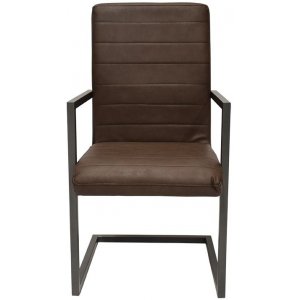 Toscana-stol med ramme - Brun vintage skinnlook