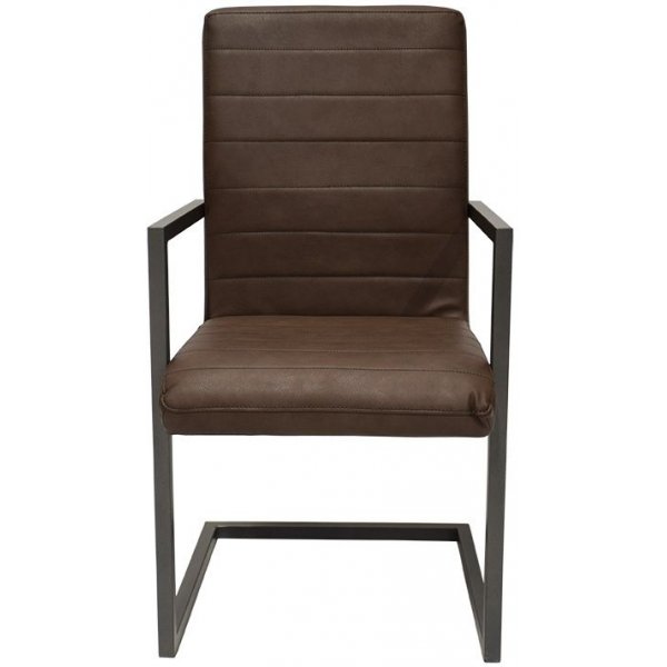 Toscana-stol med ramme - Brun vintage skinnlook